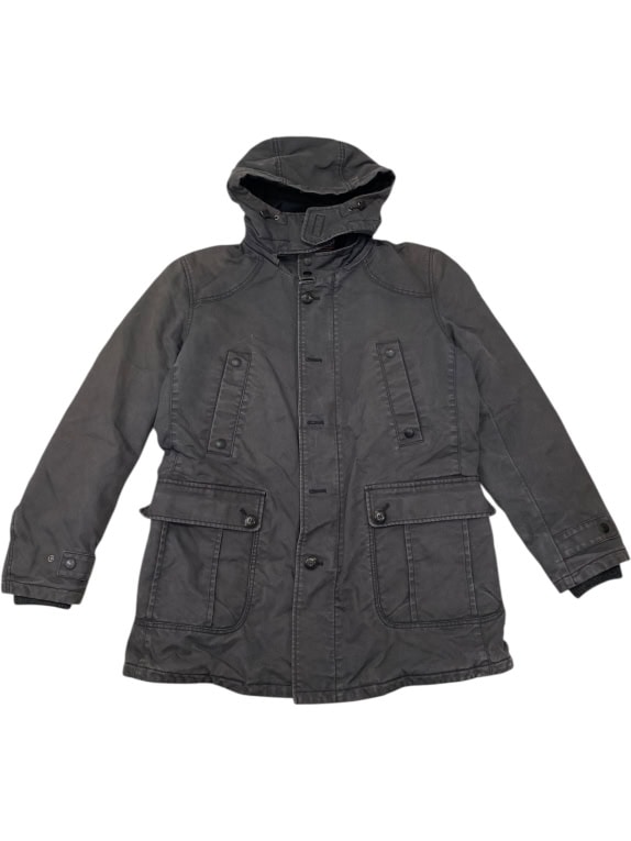 VINTAGE MARLBORO CLASSICS ΓΚΡΙ JACKET ΜΕ ΚΟΥΚΟΥΛΑ L
