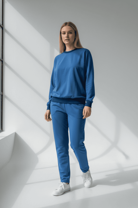 Vintage Μπλε Φόρμα Σετ Basic 90s Unisex XL