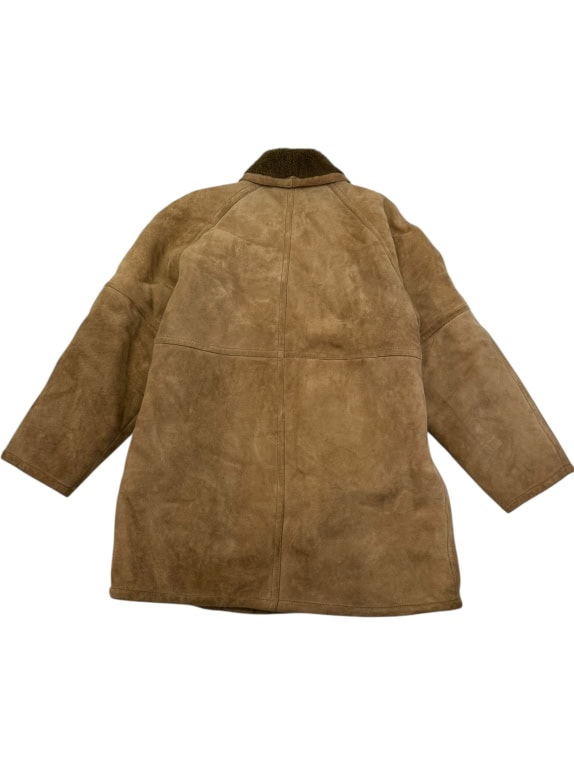 VINTAGE MUFLONE ΓΥΝΑΙΚΕΙΟ ΔΕΡΜΑΤΙΝΟ SHEARLING ΠΑΛΤΟ M/L