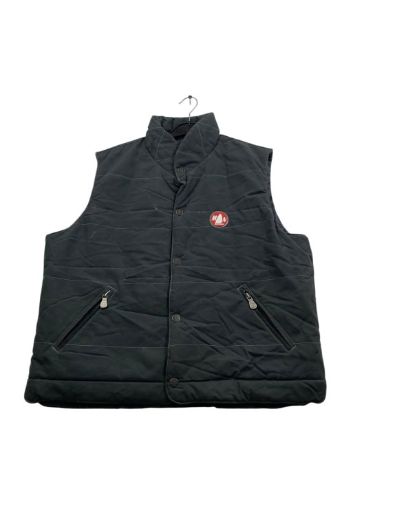 VINTAGE MURPHY & NYE SAILWEAR GILET SMANICATO CON BOTTONI NERO DA UOMO L
