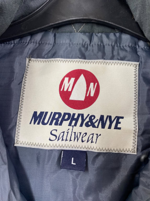 VINTAGE MURPHY & NYE SAILWEAR GILET SMANICATO CON BOTTONI NERO DA UOMO L