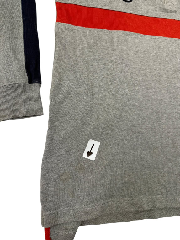 VINTAGE Nike Rugby Μπλούζα Μακρυμάνικη Γκρι 7 M
