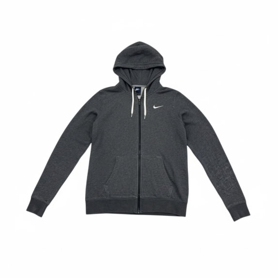 VINTAGE NIKE GIACCA CON CAPPUCCIO E CERNIERA LOGO GRIGIA DA UOMO M