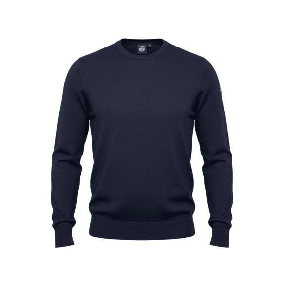 VINTAGE NORTH SAILS MAGLIONE LAVORATO A MAGLIA TINTA UNITA BLU DA UOMO XXL