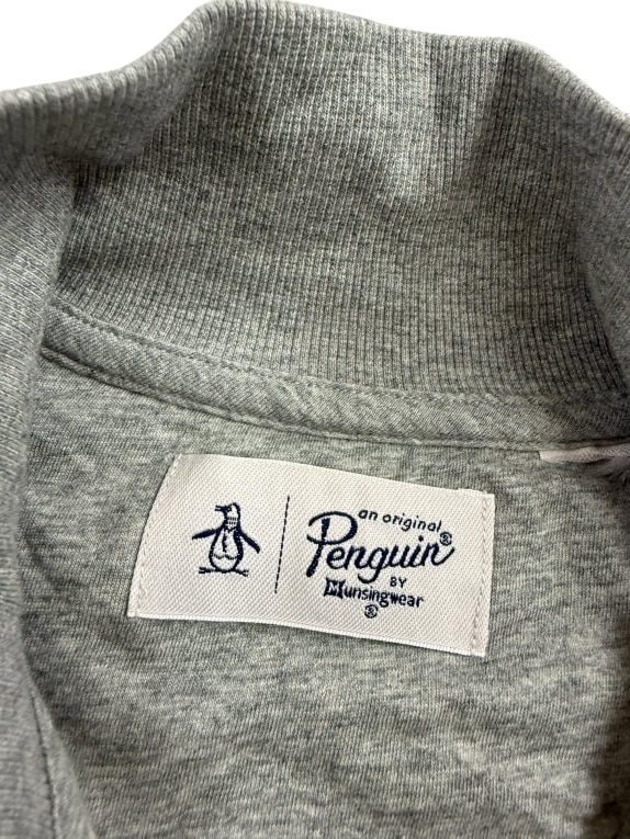 VINTAGE ORIGINAL PENGUIN ΦΟΥΤΕΡ ΜΕ ΦΕΡΜΟΥΑΡ ΣΤΟ ΛΑΙΜΟ LOGO ΓΚΡΙ ΑΝΔΡΙΚΟ L