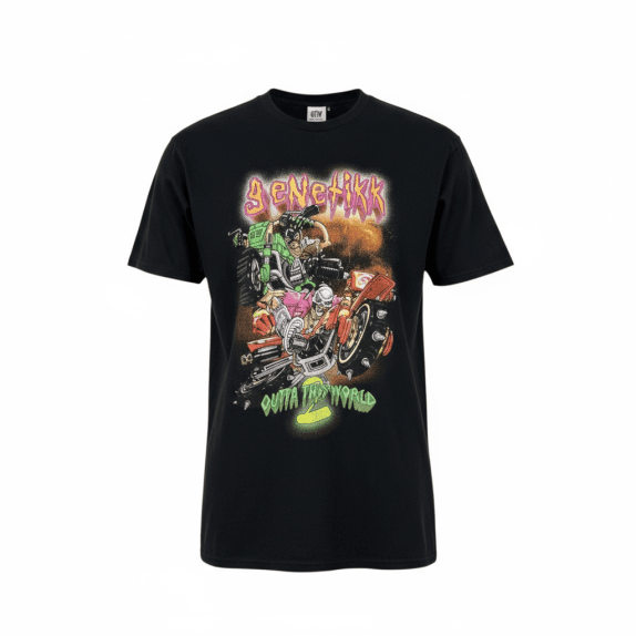VINTAGE OTW OUTTATTHISWORLD GENETIKK MOTOCROSS GRAFFITI T-SHIRT