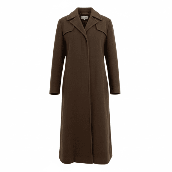 VINTAGE PENNYBLACK LONG BELTED COAT BROWN WOMEN'S L