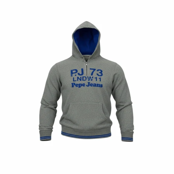 VINTAGE PEPE JEANS ΓΥΝΑΙΚΕΙΟ/UNISEX ΦΟΥΤΕΡ ΚΟΥΚΟΥΛΑ ΓΚΡΙ FULL-ZIP M