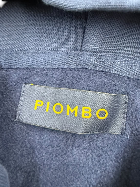 VINTAGE PIOMBO ΖΑΚΕΤΑ ΜΕ ΚΟΥΚΟΥΛΑ LOGO P ΜΠΛΕ ΑΝΔΡΙΚΟ L