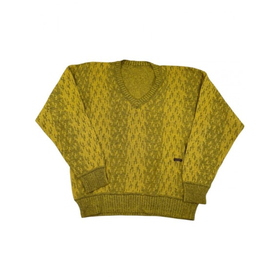 VINTAGE Knit V-Neck Sweater - XL