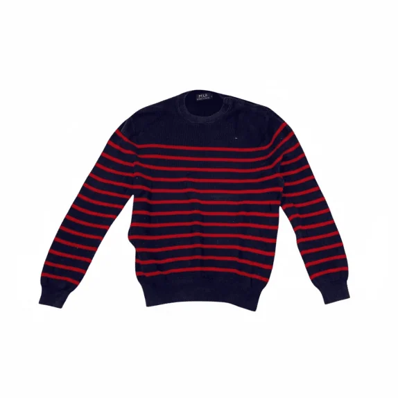 VINTAGE POLO RALPH LAUREN ΡΙΓΕ ΠΛΕΚΤΗ ΜΠΛΟΥΖΑ M