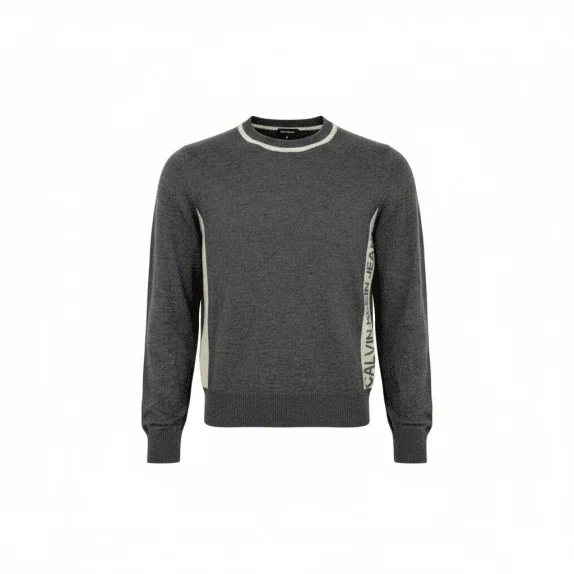 VINTAGE Calvin Klein Jeans Sweater with Logo Stripes - Size S
