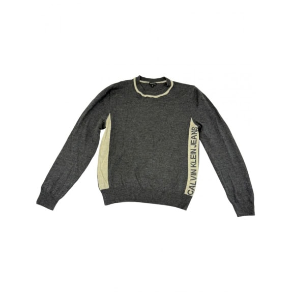 VINTAGE Πουλόβερ Calvin Klein Jeans με Logo Stripes - Μέγεθος S