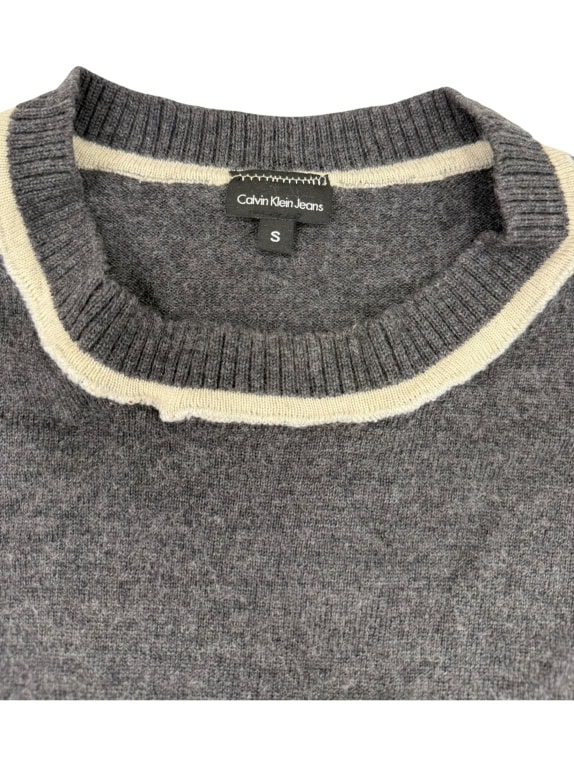 VINTAGE Πουλόβερ Calvin Klein Jeans με Logo Stripes - Μέγεθος S