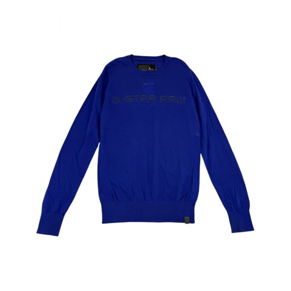 VINTAGE Πουλόβερ G-Star Raw Μπλε, 100% Βαμβακερό, Size: L