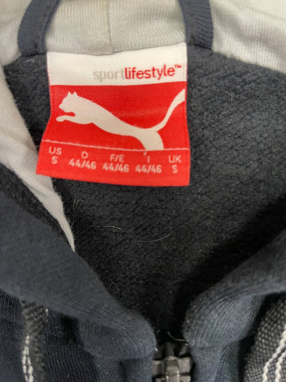 FELPA VINTAGE PUMA DA UOMO CON CAPPUCCIO E ZIP S