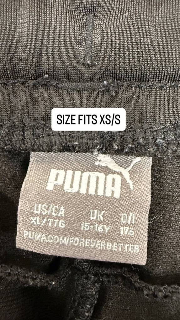 VINTAGE PUMA ΜΑΥΡΗ TRACK PANTS