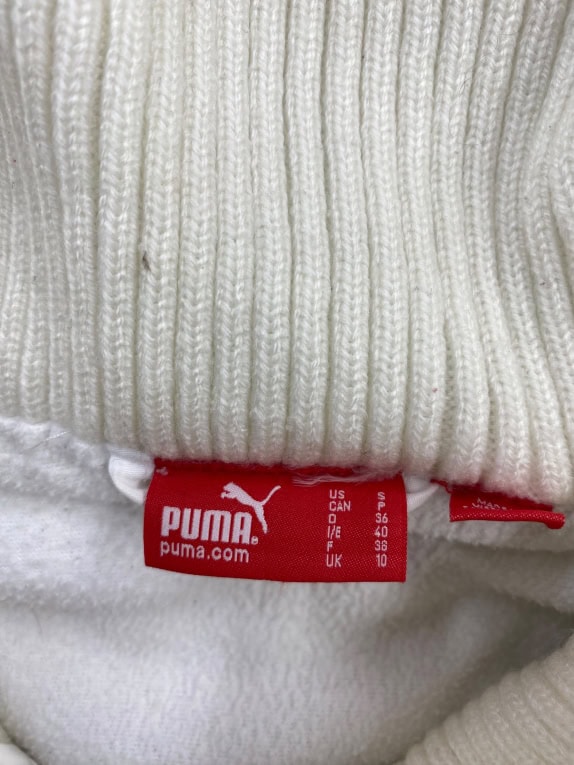 VINTAGE PUMA JACKET WITH ZIP WHITE WOMEN S