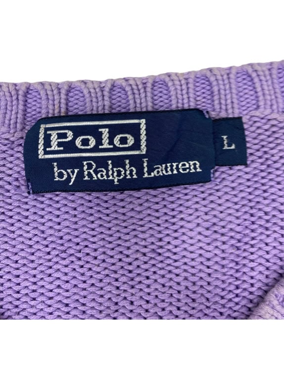 VINTAGE RALPH LAUREN ΜΩΒ ΠΛΕΚΤΗ ΜΠΛΟΥΖΑ L
