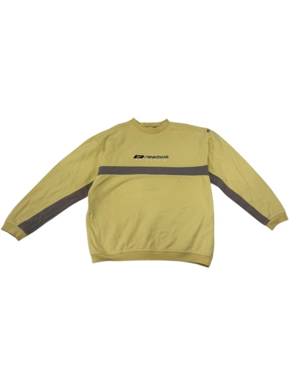 VINTAGE Reebok Authentic Crewneck Φούτερ Αθλητικό με Ρίγα S/M