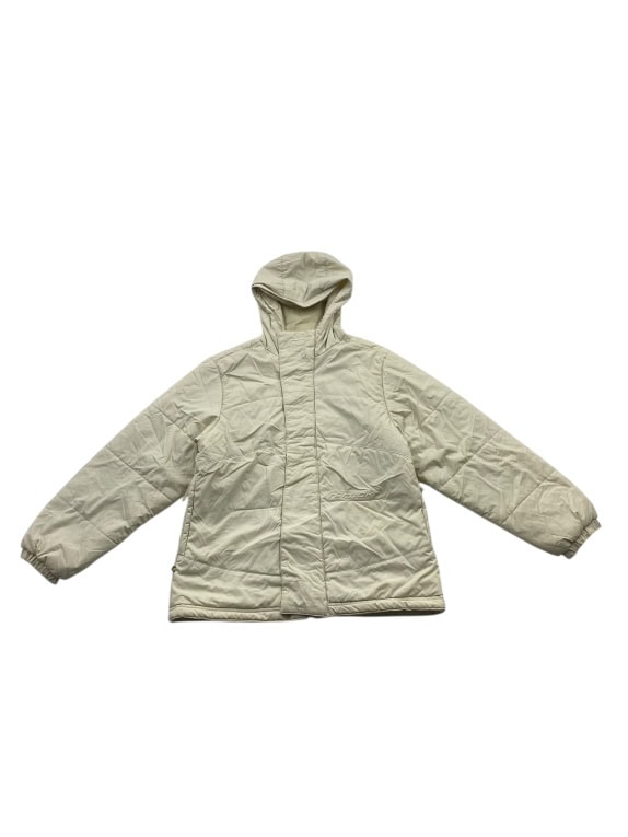 VINTAGE REEBOK HOODED PUFFER JACKET WITH LOGO BEIGE MEN'S L-XL