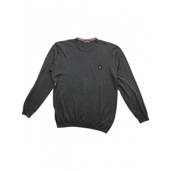 VINTAGE REFRIGIWEAR ΠΛΕΚΤΗ ΜΠΛΟΥΖΑ ΜΕ ΛΟΓΟΤΥΠΟ ΓΚΡΙ ΑΝΔΡΙΚΗ XL