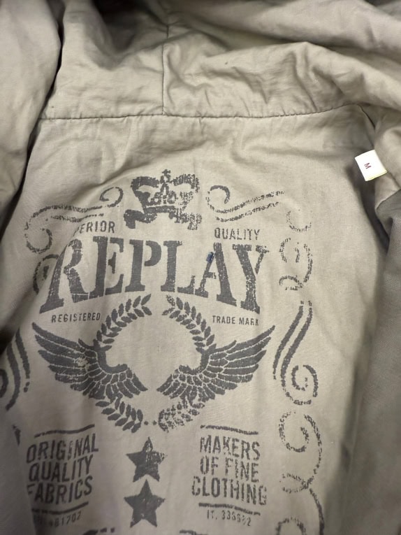 VINTAGE REPLAY MEN'S PARKA JACKET WITH HOOD M