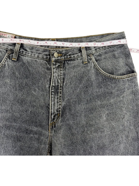VINTAGE RIFLE MEN'S ACID WASH JEANS GRAY/BLACK M