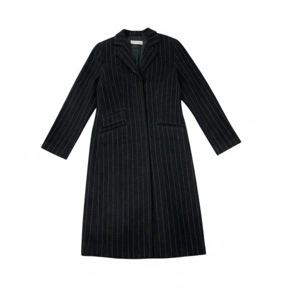 VINTAGE STRIPED LONG COAT S/M