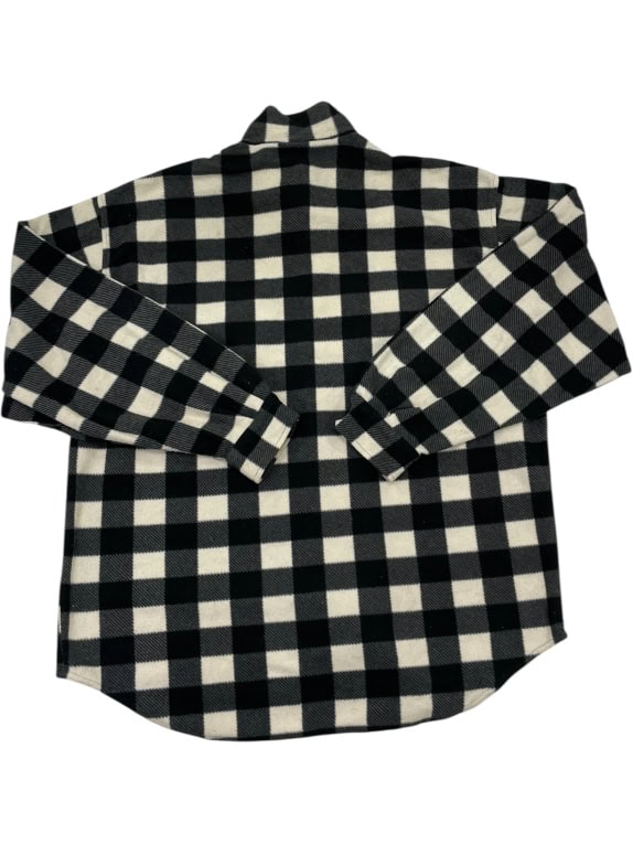 VINTAGE ROBE DI KAPPA FLEECE ΠΟΥΚΑΜΙΣΟ ΚΑΡΟ ΑΣΠΡΟΜΑΥΡΟ ΑΝΔΡΙΚΟ XL/XXL