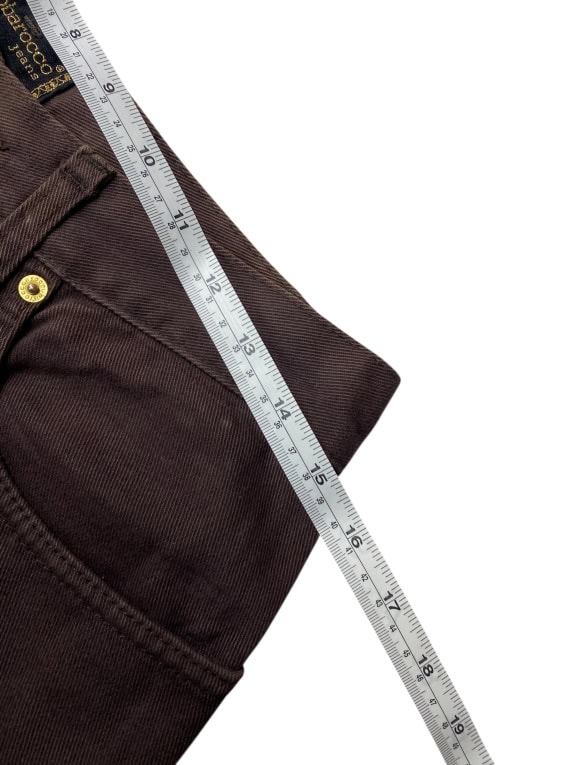 VINTAGE ROCCOBAROCCO JEANS ΠΑΝΤΕΛΟΝΙ STRAIGHT ΚΑΦΕ ΓΥΝΑΙΚΕΙΟ M