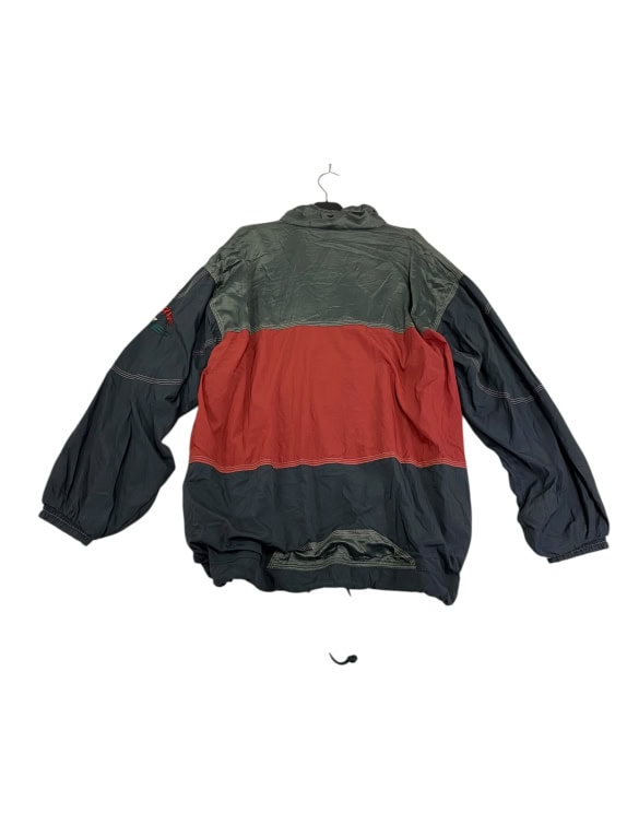 VINTAGE ROSSI ΑΘΛΗΤΙΚΗ ΖΑΚΕΤΑ COLORBLOCK ΜΕ ΚΕΝΤΗΜΑΤΑ ΓΚΡΙ ΚΟΚΚΙΝΟ ΜΑΥΡΟ ΑΝΔΡΙΚΗ XL XXL