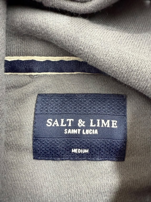VINTAGE SALT & LIME HOODIE ΦΟΥΤΕΡ ΜΕ ΚΟΥΚΟΥΛΑ LOGO ΓΚΡΙ ΑΝΔΡΙΚΟ M