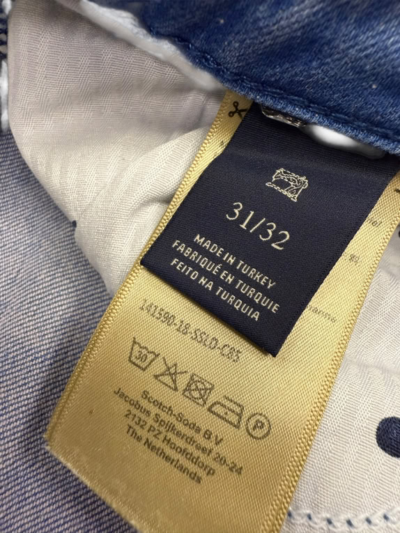 VINTAGE SCOTCH & SODA WOMEN'S DENIM JEANS WITH STARS LIGHT WASH L