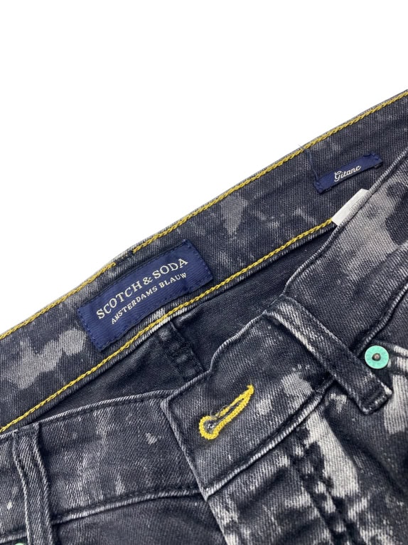 VINTAGE SCOTCH & SODA ΠΑΝΤΕΛΟΝΙ DENIM ACID WASH ΓΚΡΙ ΑΝΔΡΙΚΟ S-M