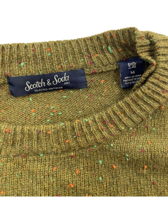 VINTAGE SCOTCH & SODA ΠΛΕΚΤΗ ΜΠΛΟΥΖΑ ΜΕ ΠΟΛΥΧΡΩΜΕΣ ΛΕΠΤΟΜΕΡΕΙΕΣ ΛΑΔΙ ΑΝΔΡΙΚΟ M