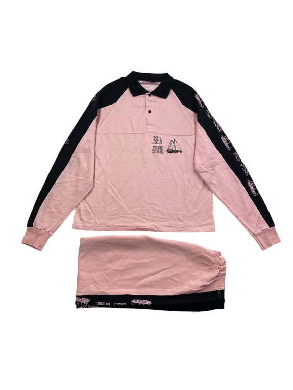 Vintage Sea Star Set Tuta Rosa-Nero Unisex L