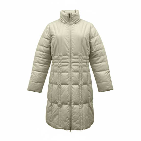 VINTAGE SERGIO TACCHINI LONG PADDED JACKET ECRU WOMEN L