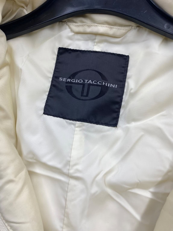 GIACCA LUNGA IMBOTTITA VINTAGE SERGIO TACCHINI ECRU DA DONNA L