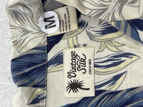 VINTAGE SUN HAWAII CAMICIA FLOREALE BEIGE UOMO PRE OWNED