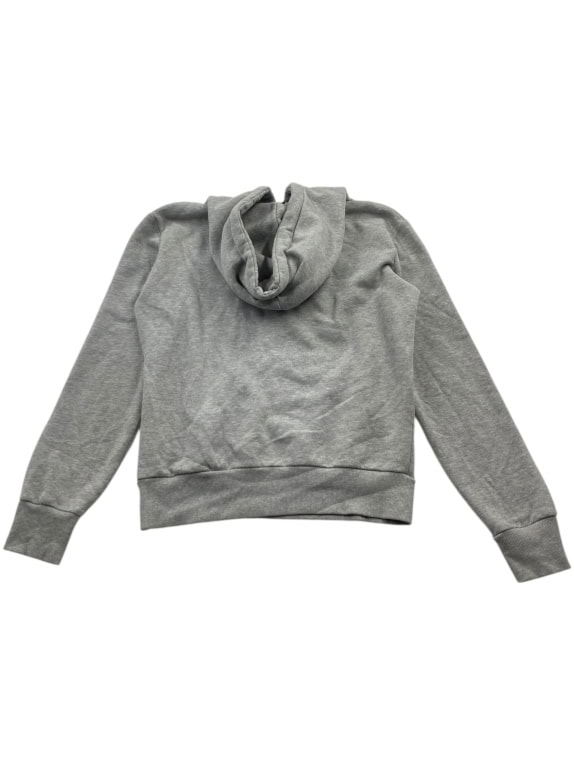 VINTAGE SUPERDRY HOODIE LOGO PRINT GREY WOMEN M