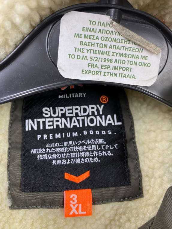 VINTAGE SUPERDRY ΠΑΡΚΑ ΜΠΟΥΦΑΝ ΕΠΕΝΔΥΣΗ ΠΡΟΒΑΤΑΚΙ ΧΑΚΙ ΑΝΔΡΙΚΟ L