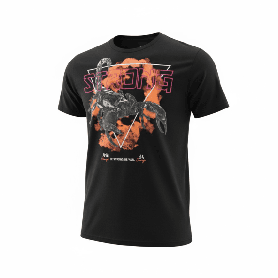 T-SHIRT VINTAGE SCORPIONE NEON CYBERPUNK