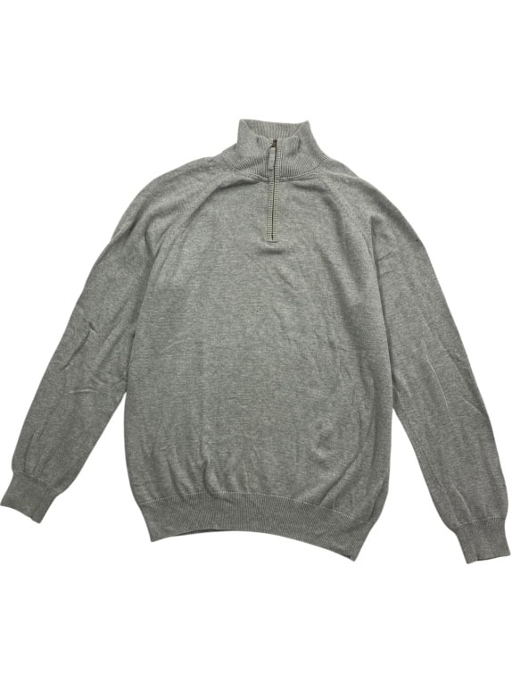 VINTAGE TIMBERLAND ΠΛΕΚΤΗ ΜΠΛΟΥΖΑ ΜΕ ΦΕΡΜΟΥΑΡ (1/4 ZIP) ΓΚΡΙ ΑΝΔΡΙΚΗ M