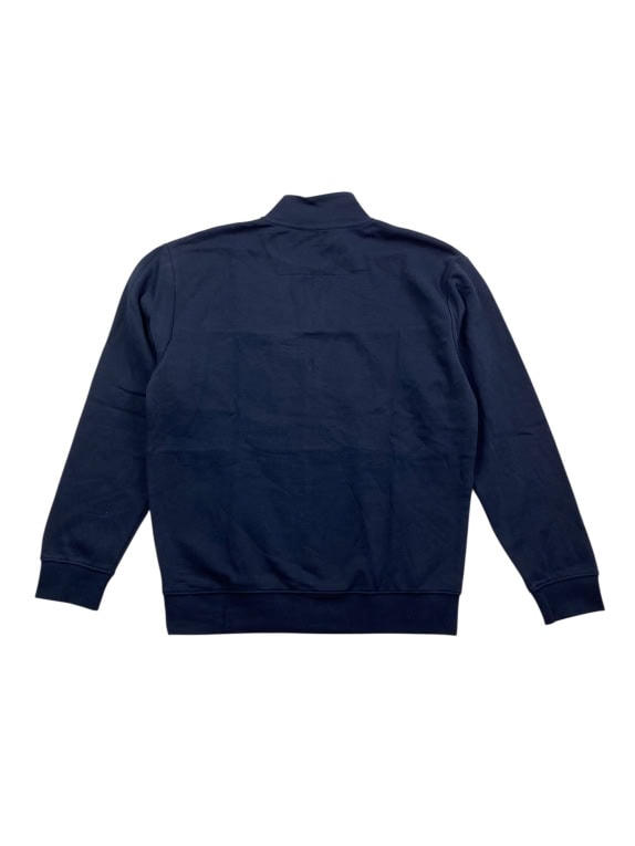 VINTAGE TOM TAILOR DENIM HALF-ZIP SWEATSHIRT LOGO DARK BLUE MEN'S M