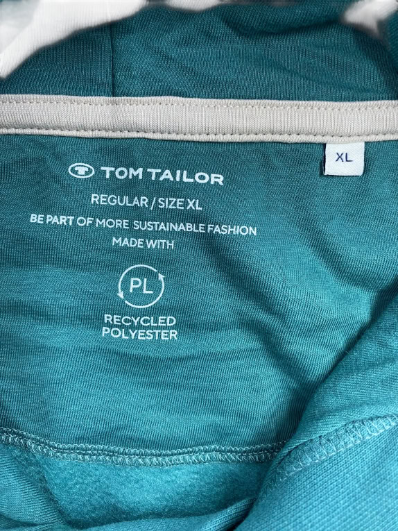 VINTAGE TOM TAILOR ΦΟΥΤΕΡ ΜΕ ΚΟΥΚΟΥΛΑ LOGO ΠΡΑΣΙΝΟ ΑΝΔΡΙΚΟ XL