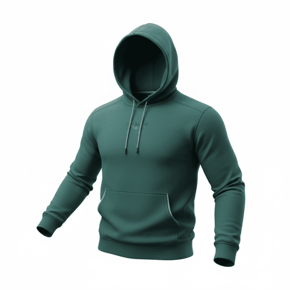 VINTAGE TOM TAILOR HOODED SWEATSHIRT LOGO GREEN MEN'S XL