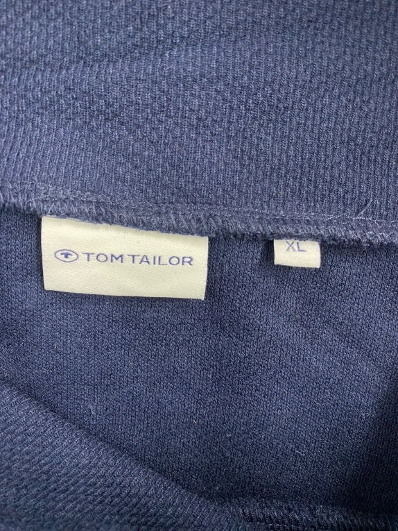 VINTAGE TOM TAILOR ΜΠΛΟΥΖΑ ΜΕ ΨΗΛΟ ΛΑΙΜΟ ΚΑΙ ΚΟΡΔΟΝΙ ΜΠΛΕ ΑΝΔΡΙΚΟ XL