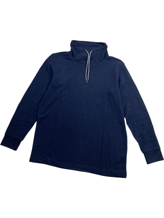 VINTAGE TOM TAILOR TURTLENECK SWEATSHIRT WITH DRAWSTRING BLUE MEN'S L