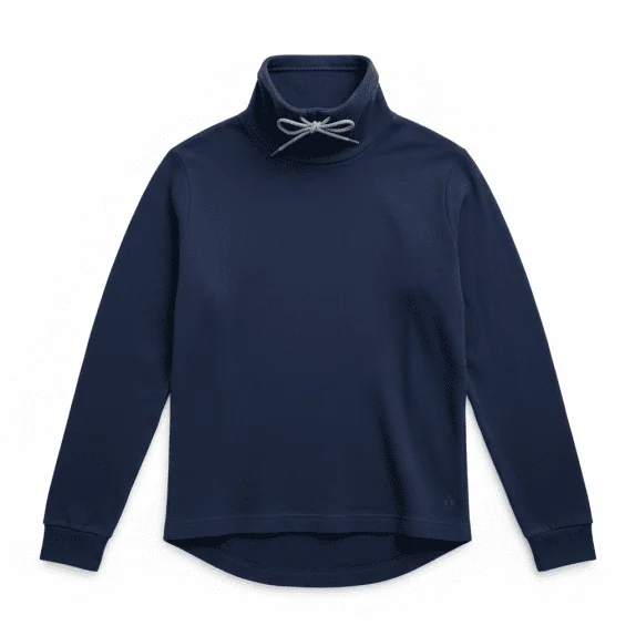 VINTAGE TOM TAILOR TURTLENECK SWEATSHIRT WITH DRAWSTRING BLUE MEN'S L